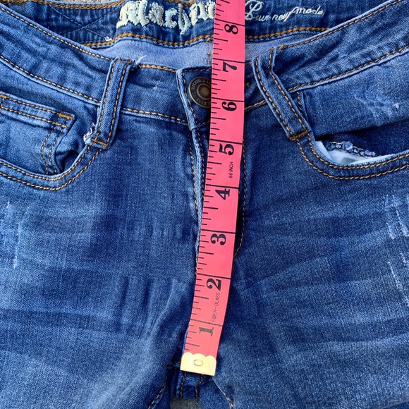 ✨MACHINE LOW RISE DISTRESSED SKINNY JEAN 0/25 - Picture 4 of 8